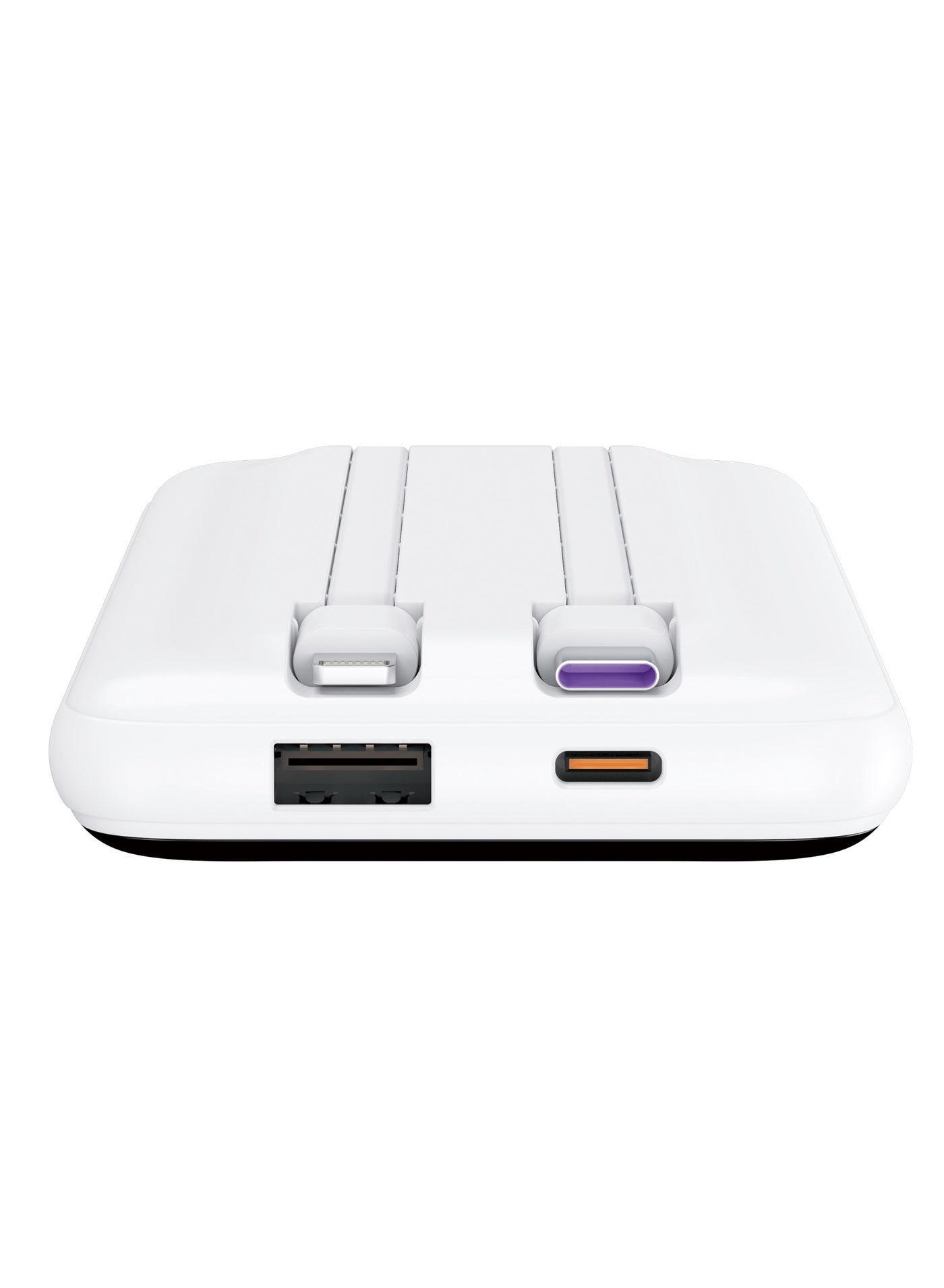 R1012-002 Dual Cabled Power Bank 10000mAh Capacity, Cabled Power Bank, Fast Charging, Digital Display, 22.5W Output Power, PD, 4 Output Ports, Built-in Type-C and Lightning Cables