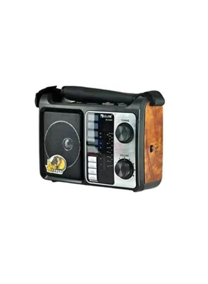 RX-333 Portable Multi-Band Radio , FM/AM/SW1-2 Radio with Built-in Speaker, AC/DC Dual Power, High Sensitivity Reception, 3W Powerful Sound, Battery Operated for Home, Travel & Emergency Use