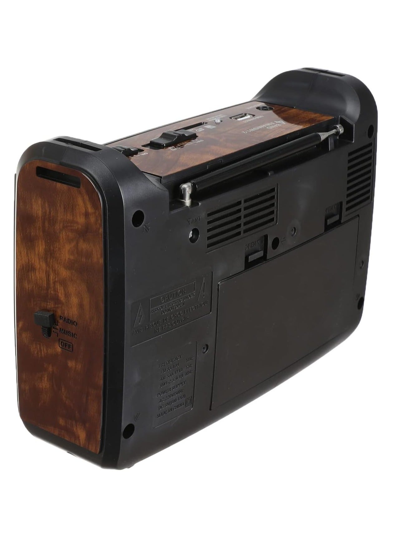 RX-333 Portable Multi-Band Radio , FM/AM/SW1-2 Radio with Built-in Speaker, AC/DC Dual Power, High Sensitivity Reception, 3W Powerful Sound, Battery Operated for Home, Travel & Emergency Use