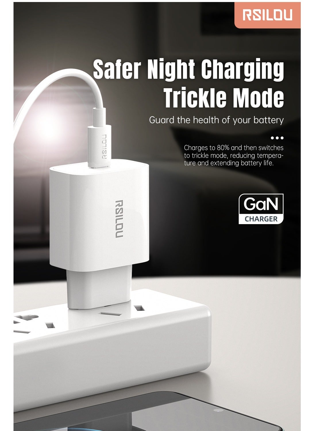 R4252-001 30W USB-C Super Fast Charger, Power and Efficiency Redefined, GaN, PPS Support, Supports apple and all smartphones, tablets, Bluetooth headphones, and more, MultiProtect Protection