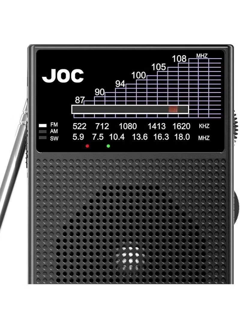 TG-Q20 Portable AM FM SW Radio, Three-Band Multi-Band Analog Radio with Built-In Speaker, Telescopic Antenna, Clear Frequency Tuning Display, Compact Handheld Classic Radio for Home, Travel & Everyday Use