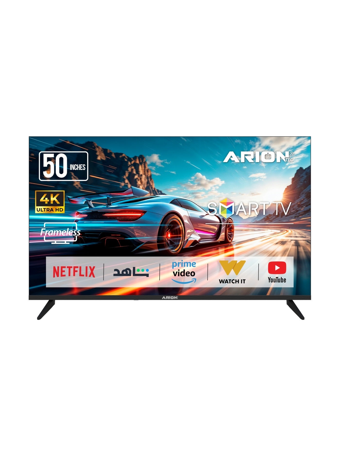 50 Inch 4K UHD Smart TV, VIDAA U9.0, Built-In Receiver, Frameless Design