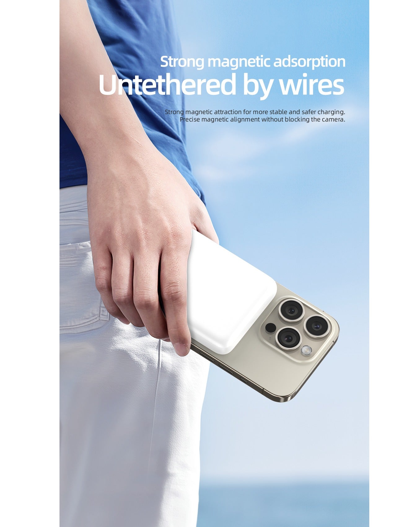R1020-002 power bank 20W Fast charger, 10000mAh, wireless magsafe magnetic charging, thin and lightweight