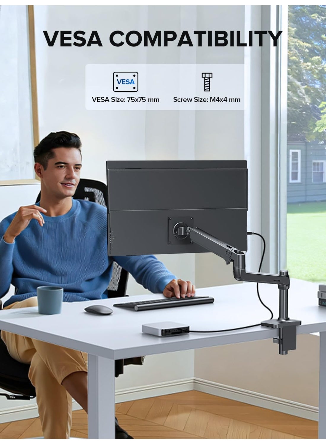 UPERFECT 24.5" Portable Gaming Monitor - 240Hz, 2000:1 Contrast, FreeSync, 0.1ms Fast IPS, Built-in 180° Adjustable Stand/VESA, USB-C & HDMI Second Screen for Laptop, Phone, and Game Consoles