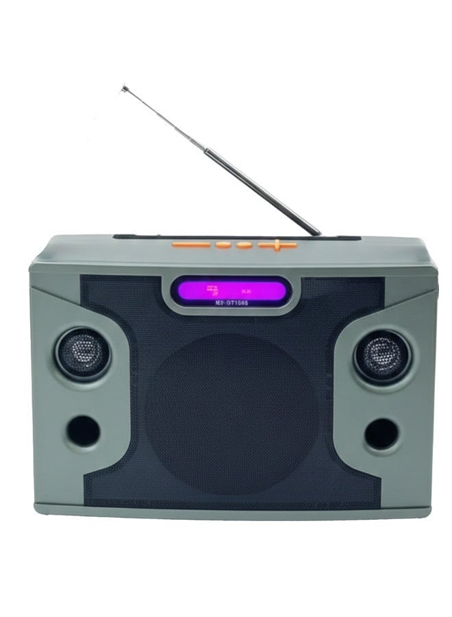 RX-BT158S Wireless Bluetooth Speaker with FM Radio, Solar Panel, USB & TF Card Support, TWS Function, AUX Input, Rechargeable 1800mAh Battery, Type-C Charging