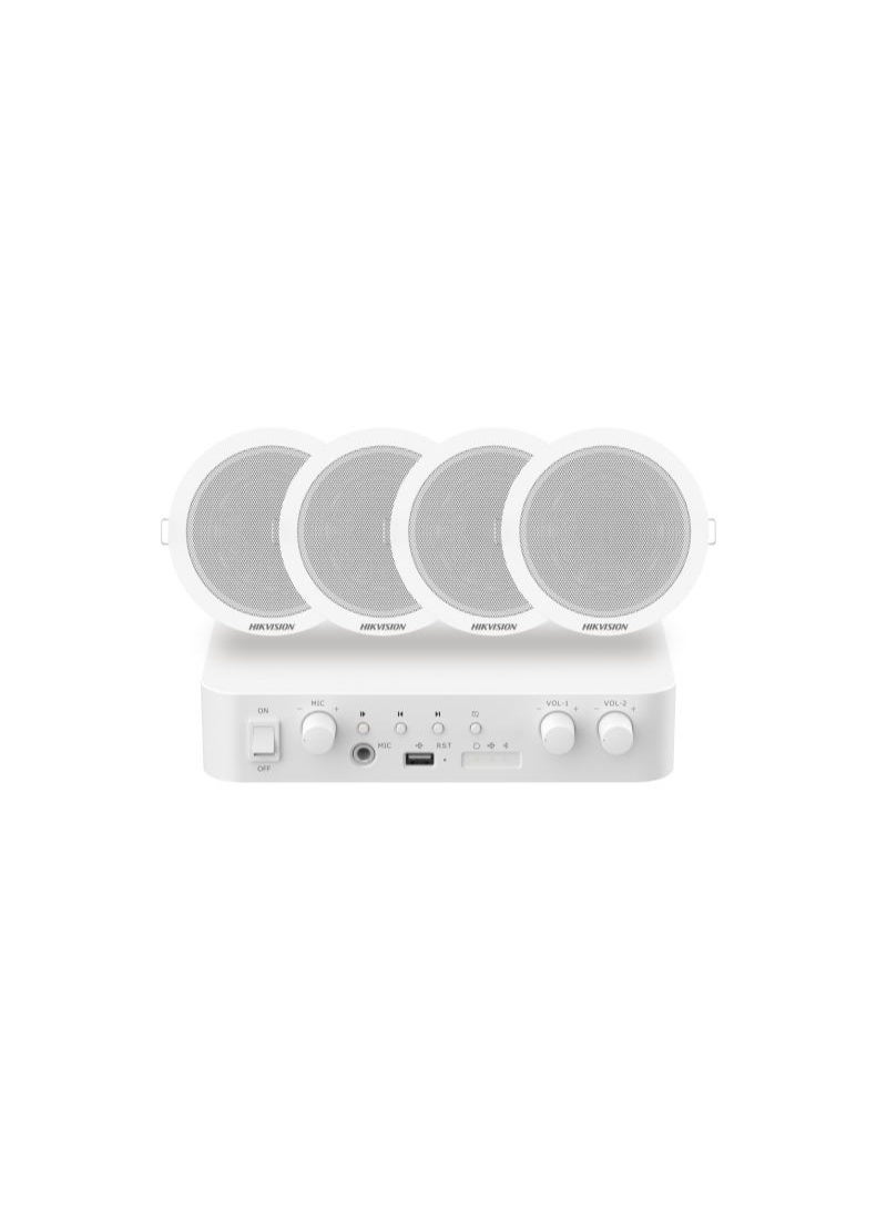 Hybrid Audio Kit with 80W Network Amplifier and 4* 6W Ceiling Speakers