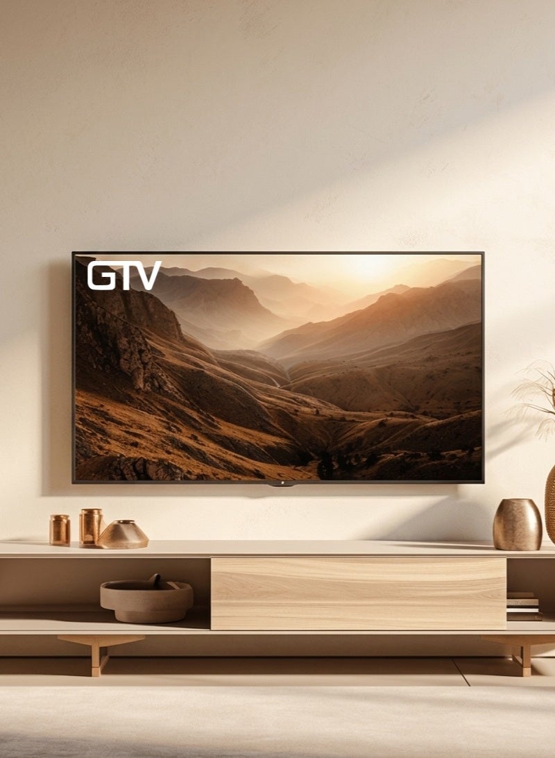 GTV 43 Inch Frameless FHD Smart LED TV, Black - GTVLD43SAWOR