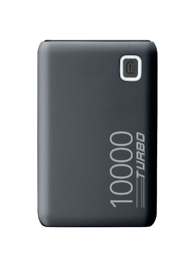 Cellularline Essence Turbo 10000mAh Power Bank – 20W Fast Charging, 3 Ports, Black