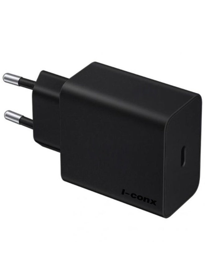 45W PD Fast Wall Charger – USB-C Power Delivery Travel Adapter, Super Fast Type-C Charging Plug with Smart Protection for iPhone 16/15, Samsung Galaxy, Google Pixel, iPad & USB-C Devices – Black