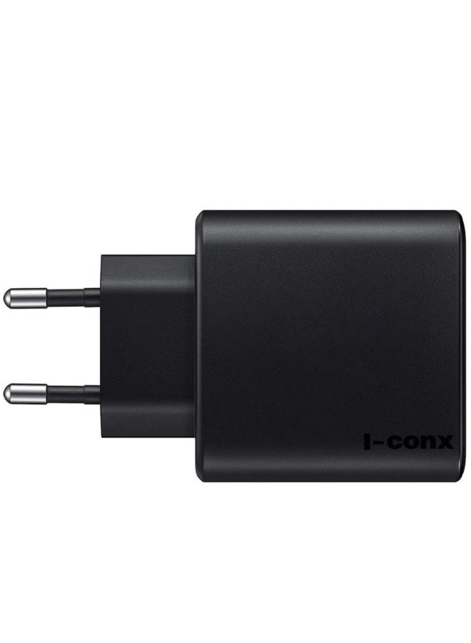 45W PD Fast Wall Charger – USB-C Power Delivery Travel Adapter, Super Fast Type-C Charging Plug with Smart Protection for iPhone 16/15, Samsung Galaxy, Google Pixel, iPad & USB-C Devices – Black
