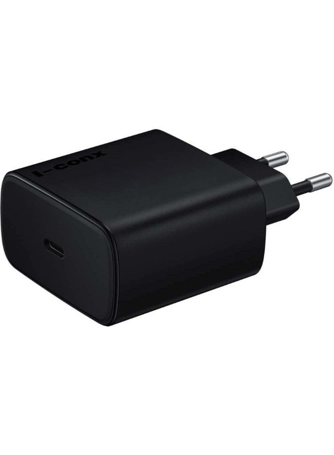 45W PD Fast Wall Charger – USB-C Power Delivery Travel Adapter, Super Fast Type-C Charging Plug with Smart Protection for iPhone 16/15, Samsung Galaxy, Google Pixel, iPad & USB-C Devices – Black