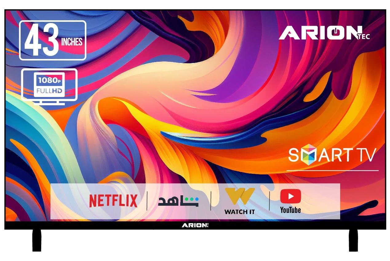 Arion 43-Inch Full HD Smart Android TV, A+ Grade Panel, Frameless Design, Wi-Fi, HDMI & USB Connectivity – AR-43 T4S
