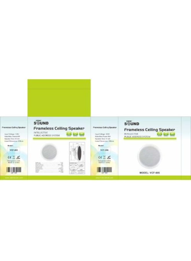 ViewSound Frameless Ceiling Speaker VCF-606