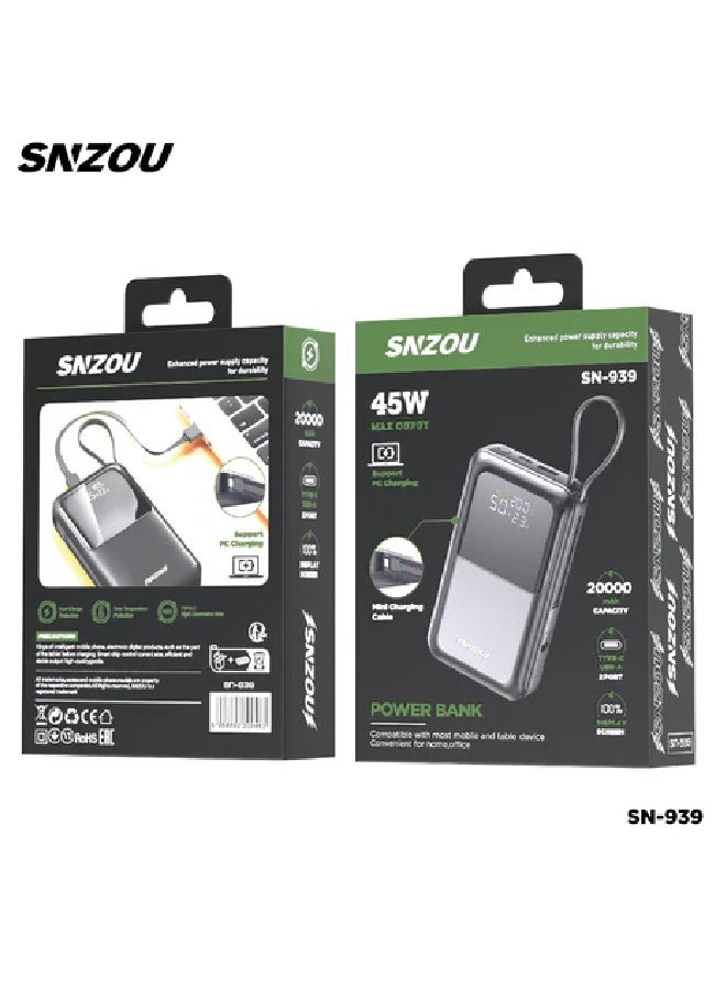 SN-939 PowerPack 45W 20,000mAh Power Bank