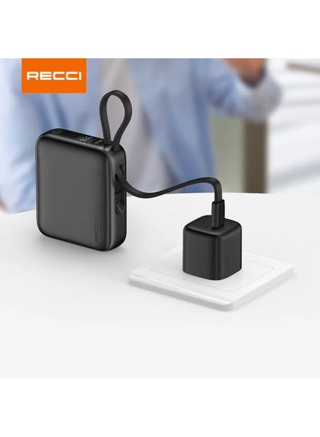 Recci Energy Block Power Bank 20000 mAh 22.5W With USB-C & Lightning Cable RPB-P63
