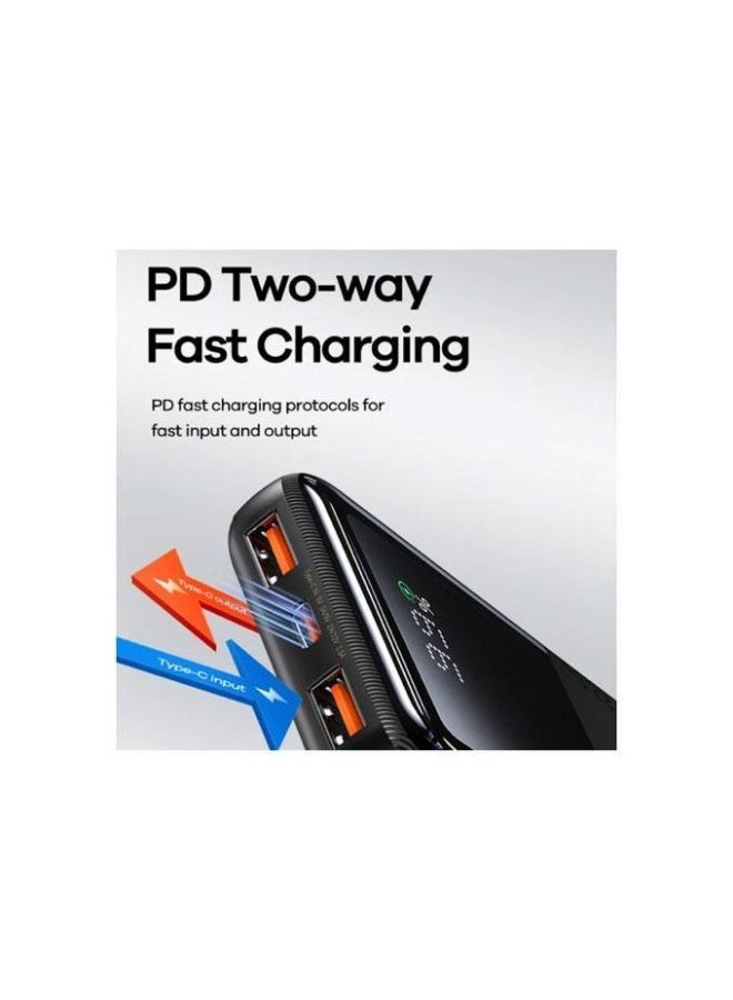 REMAX Portable Power Bank RPP-622 10000mAh 20W/22.5W PD+QC Fast Charging - Black