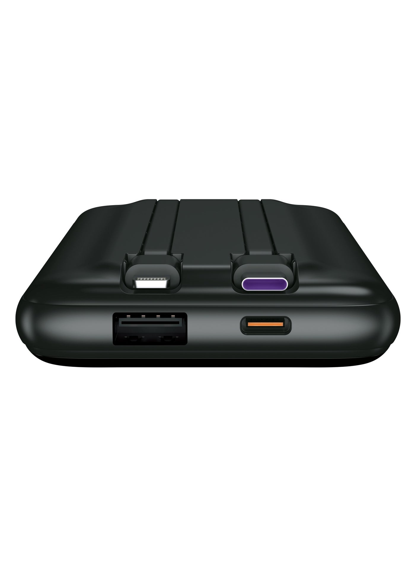 R1012-001 Dual Cabled Power Bank 10000mAh Capacity, Cabled Power Bank, Fast Charging, Digital Display, 22.5W Output Power, PD, 4 Output Ports, Built-in Type-C and Lightning Cables